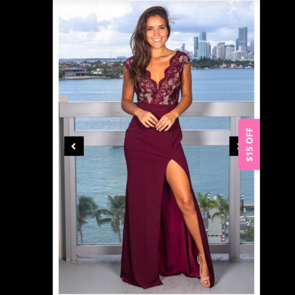 Burgundy Evening/Prom Dress